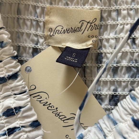 NWT Universal Thread Smocked Cut-Out Maxi Sundress Blue White Multicolor Size S - Picture 12 of 14